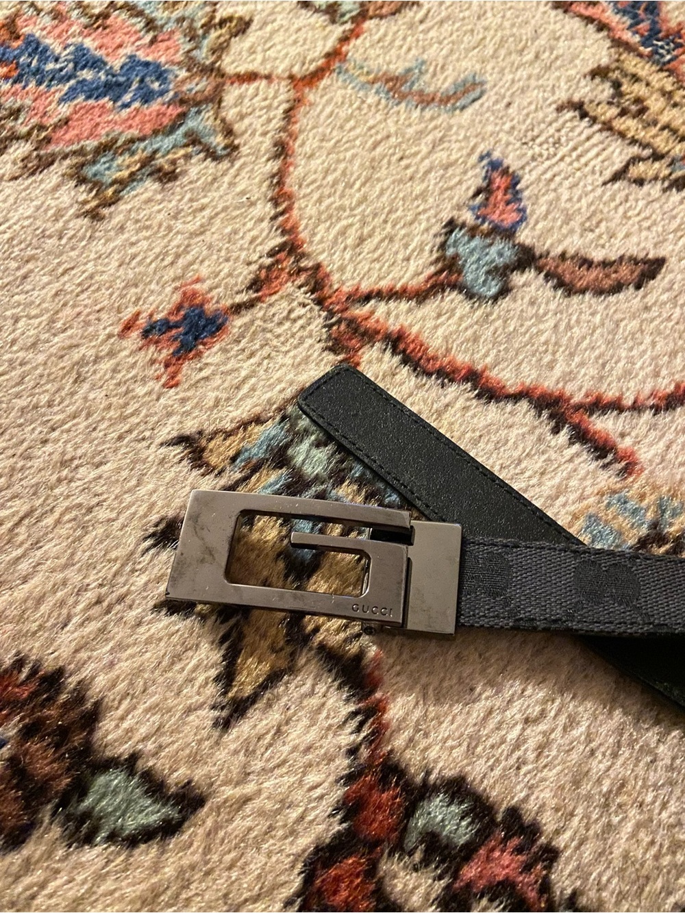 Gucci Black GG Monogram Belt | square G Buckle 🖤🖤 - Picture 2 of 13